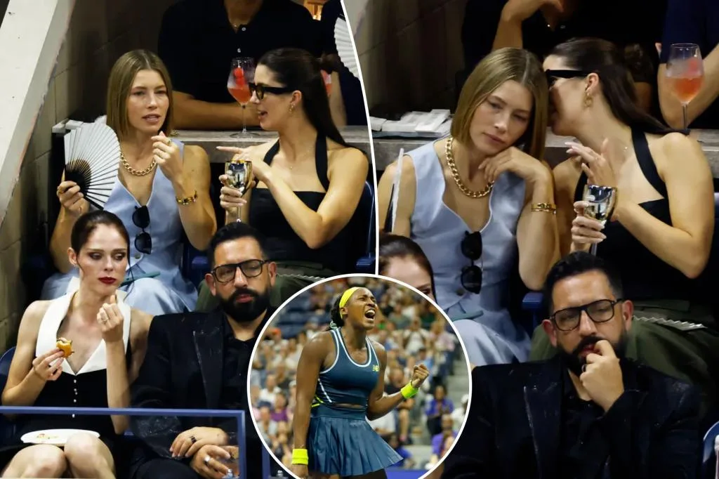 Jessica Biel, Coco Rocha attend celebrity-filled Coco Gauff US Open match