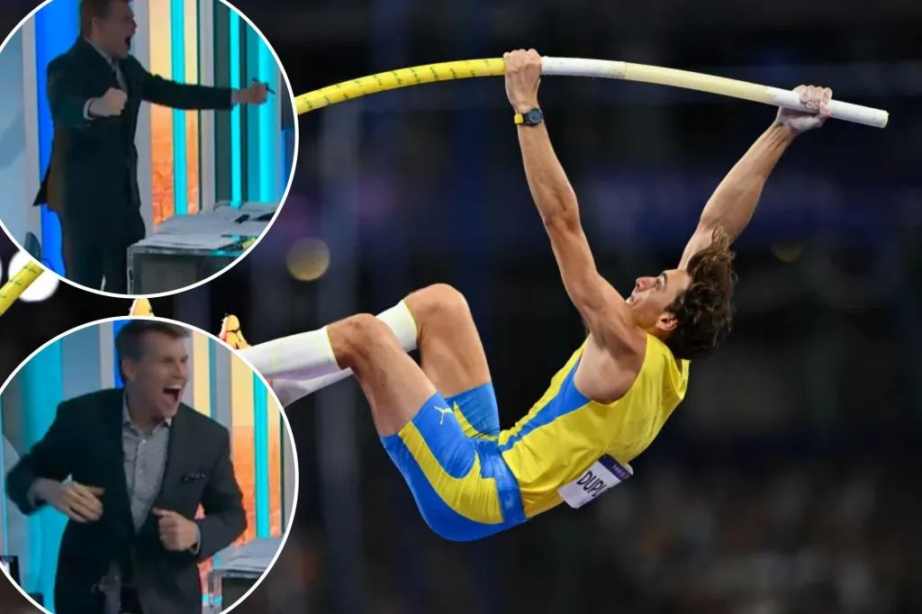 Scott Hanson goes viral for reaction to Mondo Duplantis’ world record at Paris Olympics