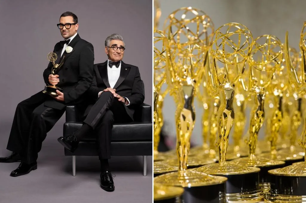 Eugene and Dan Levy diss ‘The Bear’ — and each other — in Emmys 2024 monologue