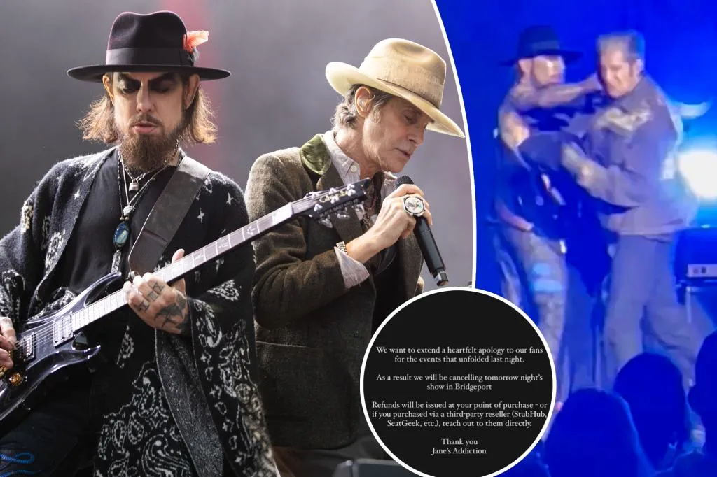 Jane’s Addiction cancels rest of tour after on-stage fight between Perry Farrell, Dave Navarro: ‘Our hearts are broken’