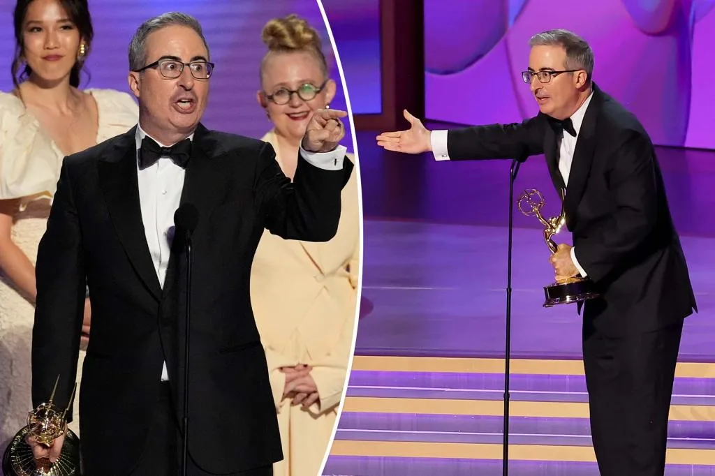 John Oliver drops f-bomb at Emmys 2024 as speech dedicated to his dead dog gets cut short